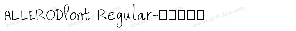 ALLERODfont Regular字体转换